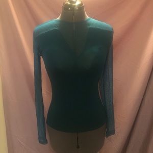 NWOT polkadot mesh top